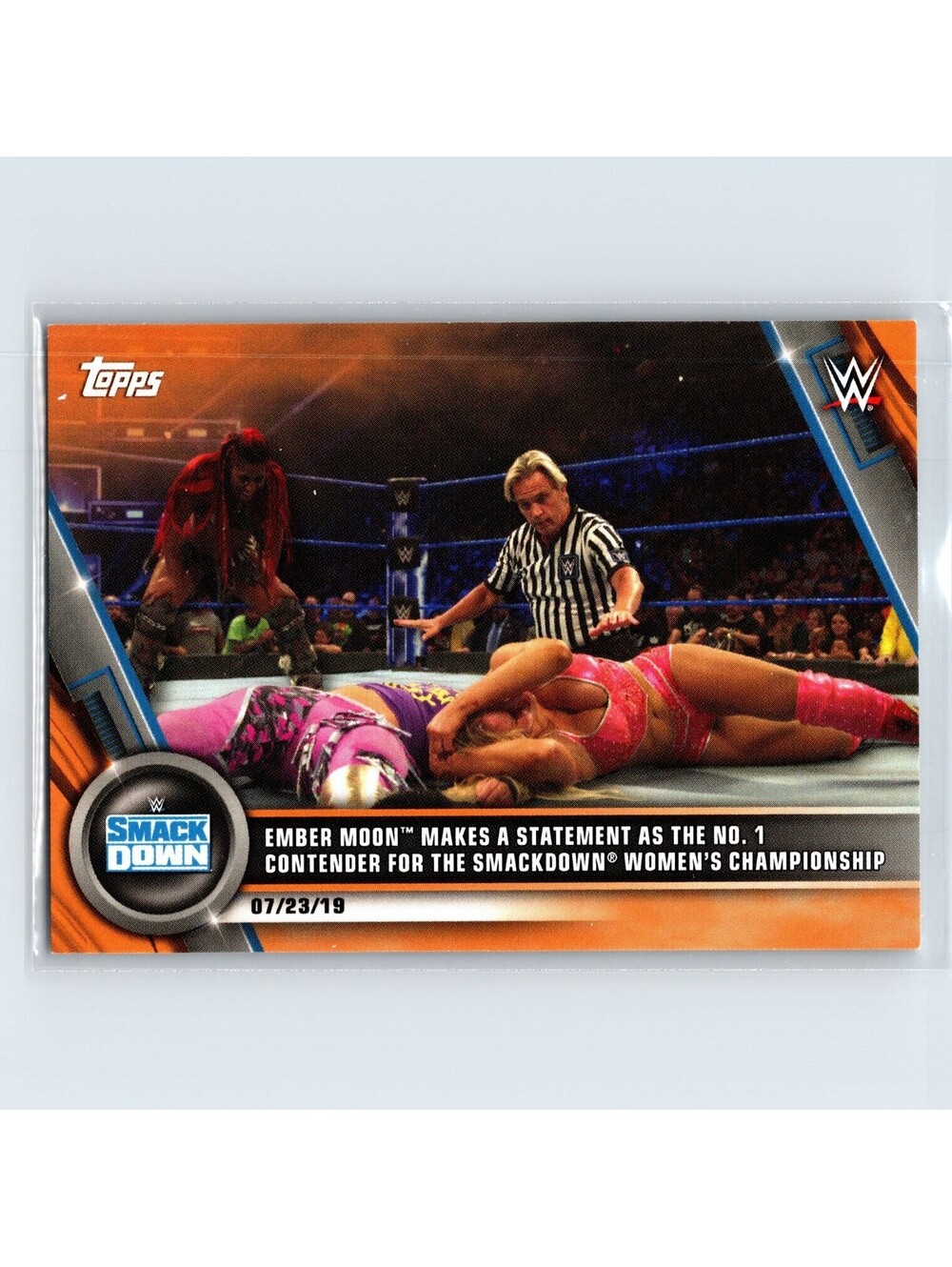 2020 Topps WWE Women's Division Ember Moon #52 Orange #/50